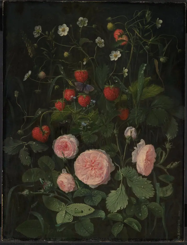 Roses and Strawberries, by O.D. Ottesen