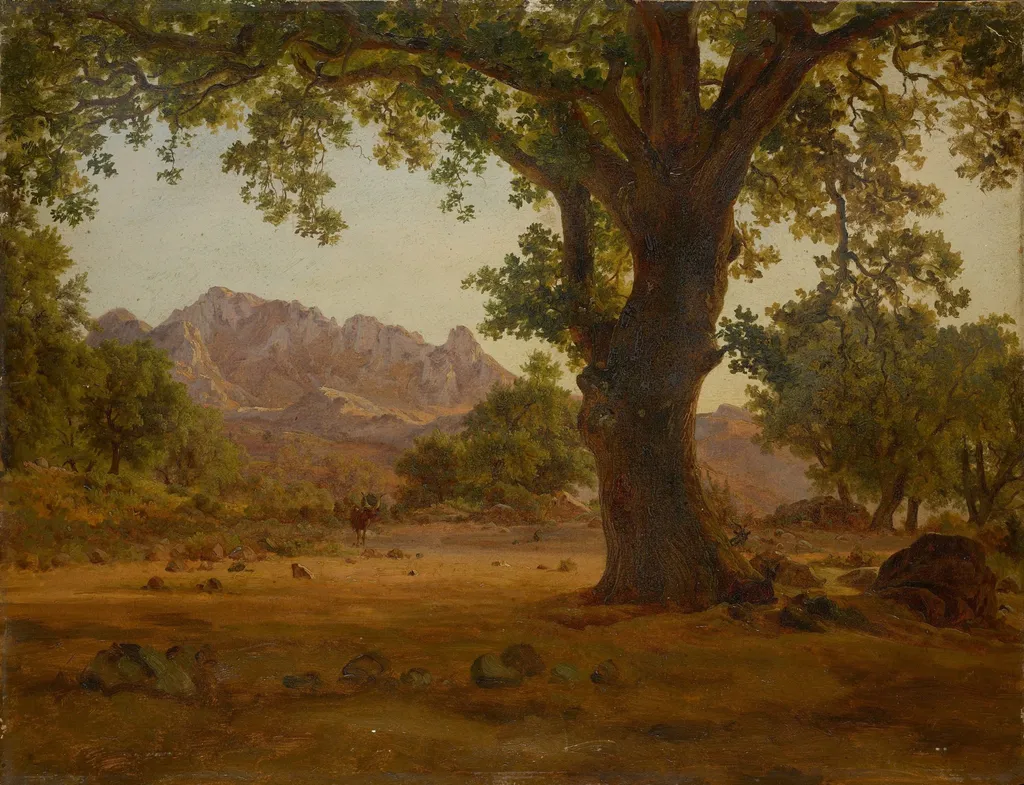 Oak Tree in a Mountainous Landscape, unspecified, 1900