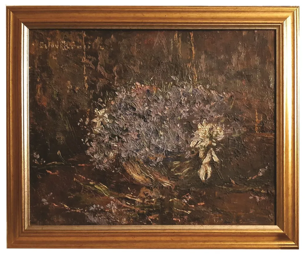 Natură statică cu liliac, by Octav Băncilă