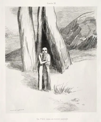 A Madman in a Dismal Landscape, by Odilon Redon