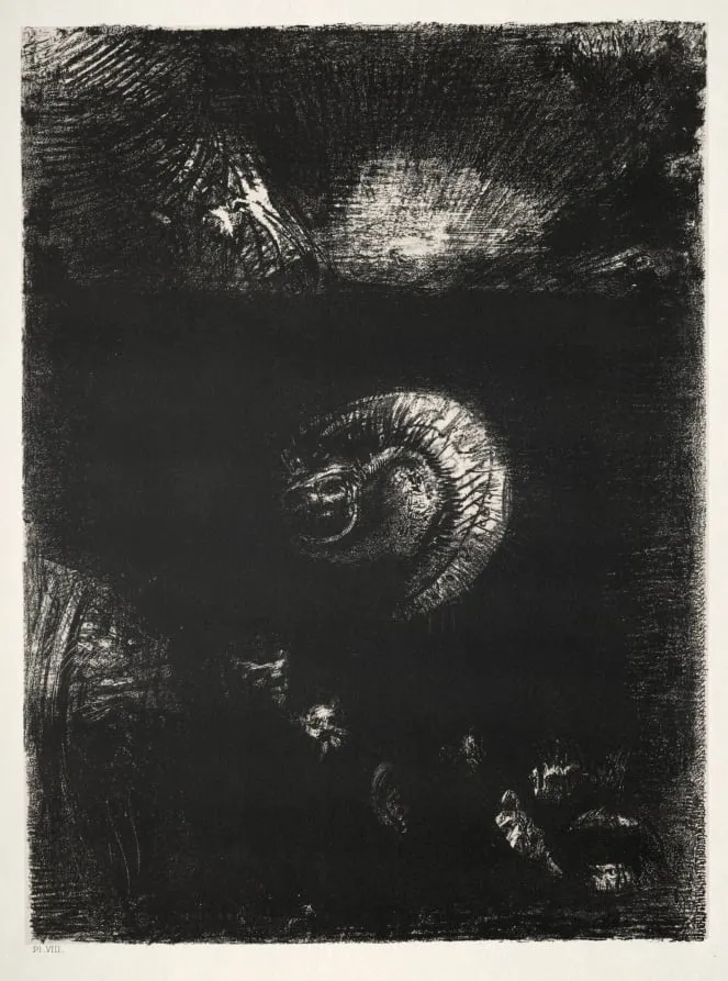 And All Manner of Frightful Creatures Arise, by Odilon Redon, 1888