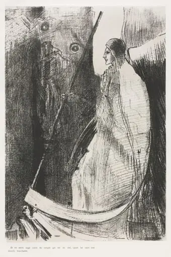 And Another Angel Came Out of the Temple which is in Heaven, and He also Having a Sharp Sickle, by Odilon Redon