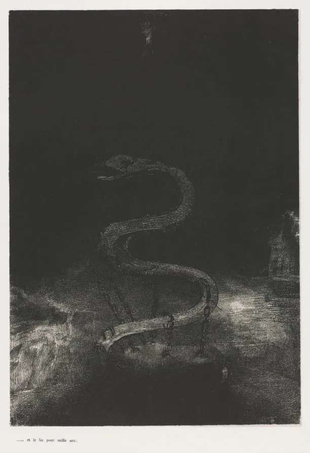 And Bound Him a Thousand Years, by Odilon Redon, 1899