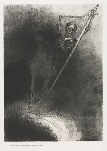And His Name That Sat on Him Was Death, by Odilon Redon