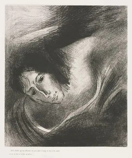 And the Devil That Deceived Them was Cast into the Lake of Fire and Brimstone, Where the Beast and the False Prophet Are, by Odilon Redon