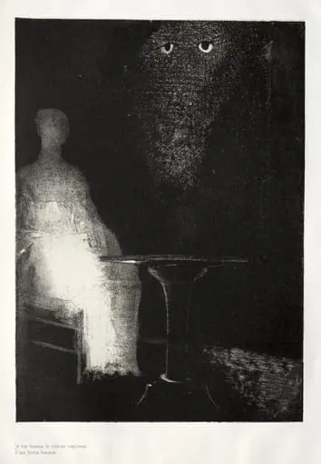 Below, I Saw the Vaporous Contours of a Human Form, by Odilon Redon