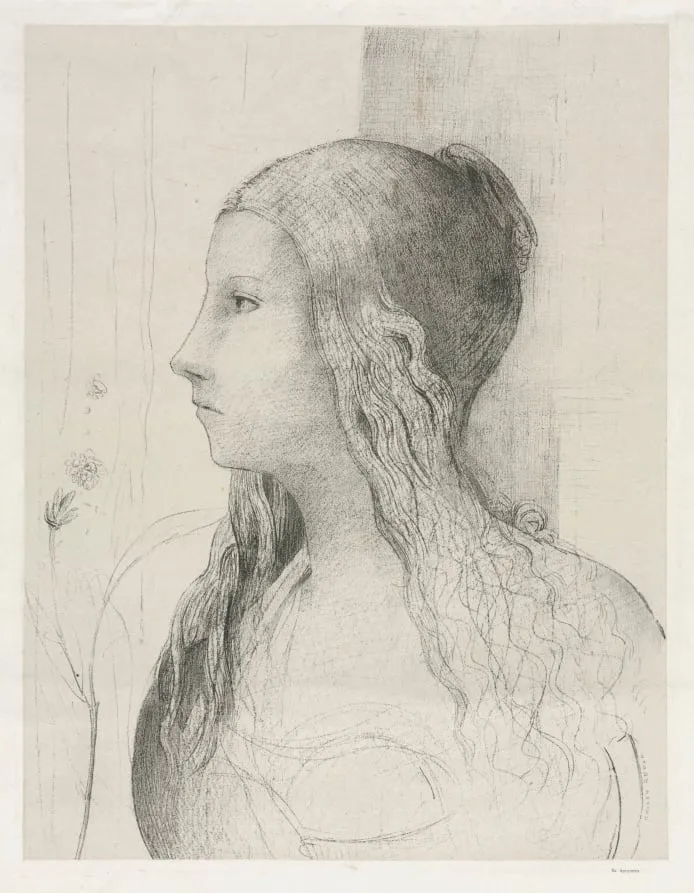 Brünnhilde in Twilight of the Gods, by Odilon Redon, 1894