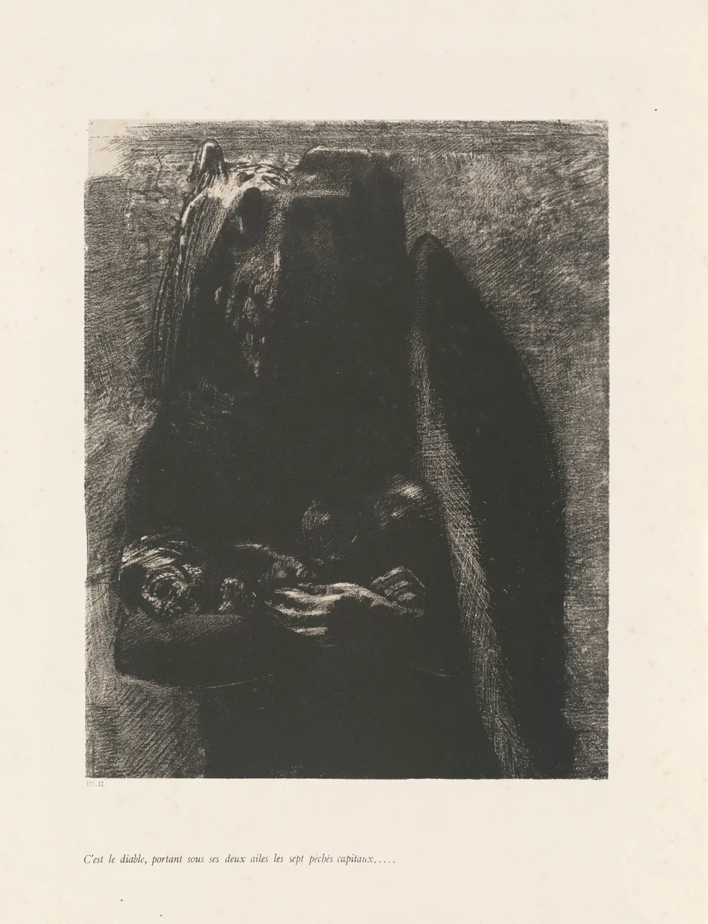 C'est le Diable, by Odilon Redon, ink, 1888