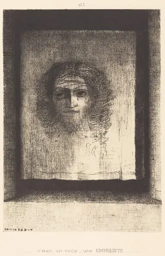 C'etait un voile, un empreinte (It was a veil, an imprint), by Odilon Redon