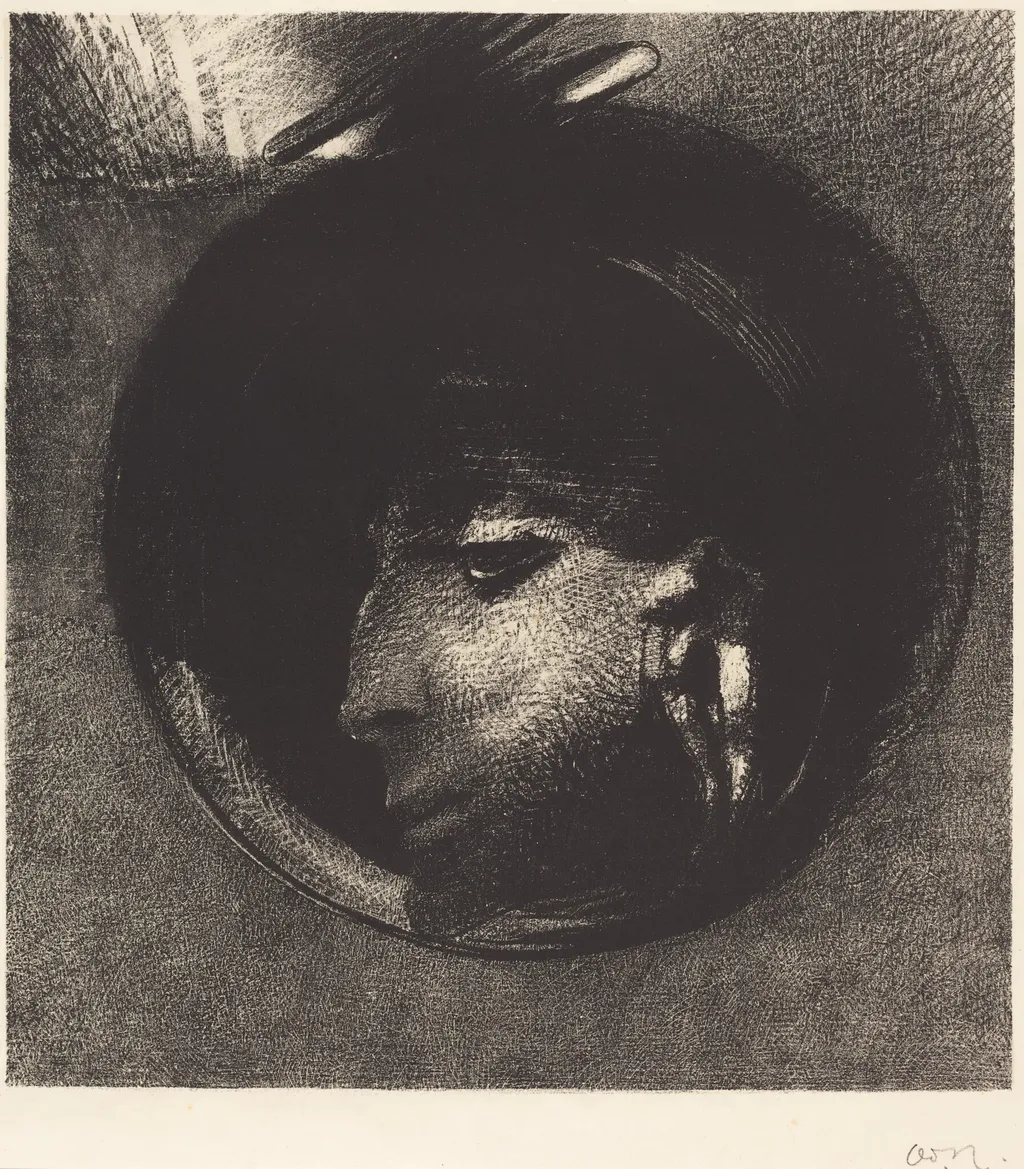 Cellule Auriculaire (Auricular Cell), by Odilon Redon, ink, 1894