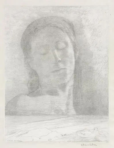 Closed Eyes, by Odilon Redon