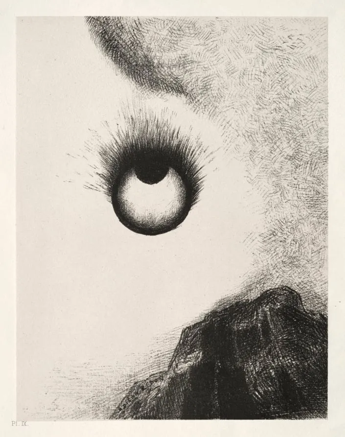 Everywhere Eyeballs are Aflame, by Odilon Redon, 1888