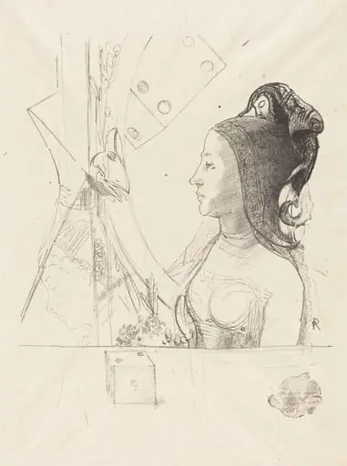 Femme de Profil (Profile of a Woman), by Odilon Redon