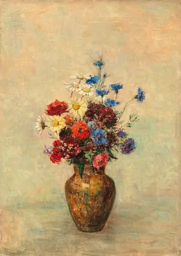 Flowers in a Vase, by Odilon Redon