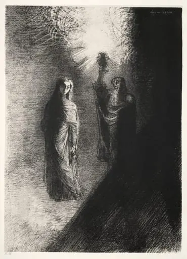 He Raises the Bronze Urn, by Odilon Redon