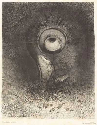 Il y eut peut-etre une vision premiere essayee dans la fleur (There was perhaps a first vision attempted in the flower), by Odilon Redon