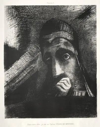 In My Dream I Saw in the Sky a Face of Mystery, by Odilon Redon