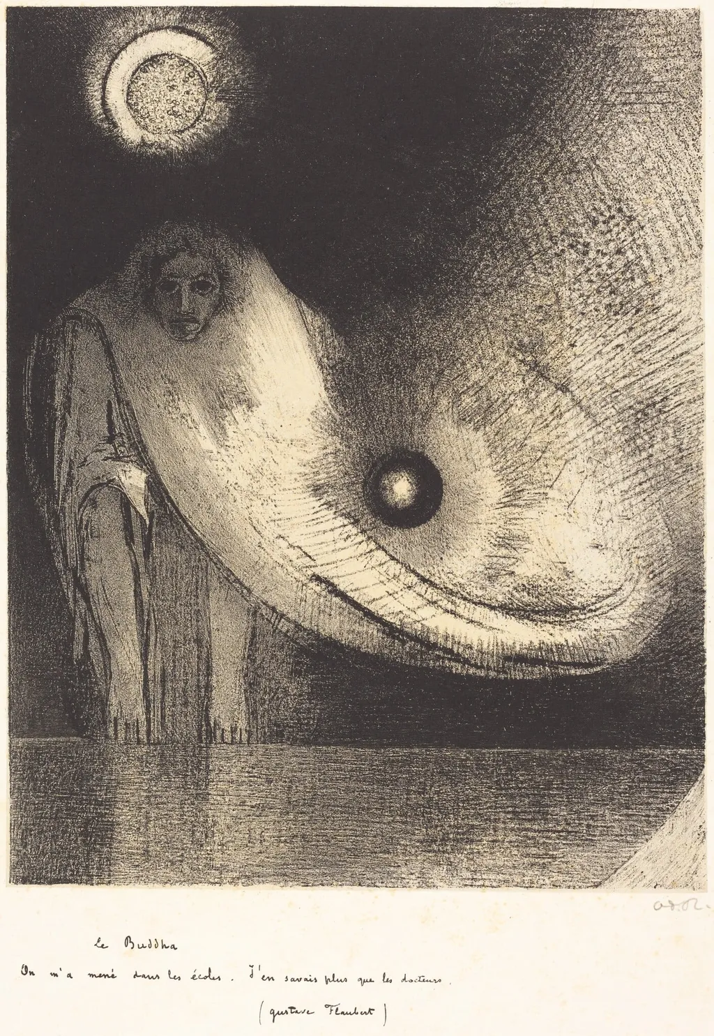 Le Buddha, by Odilon Redon, ink, 1895