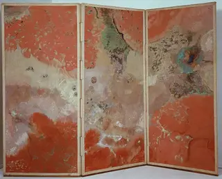 Le paravent rouge (avec Pégase), by Odilon Redon, 1888
