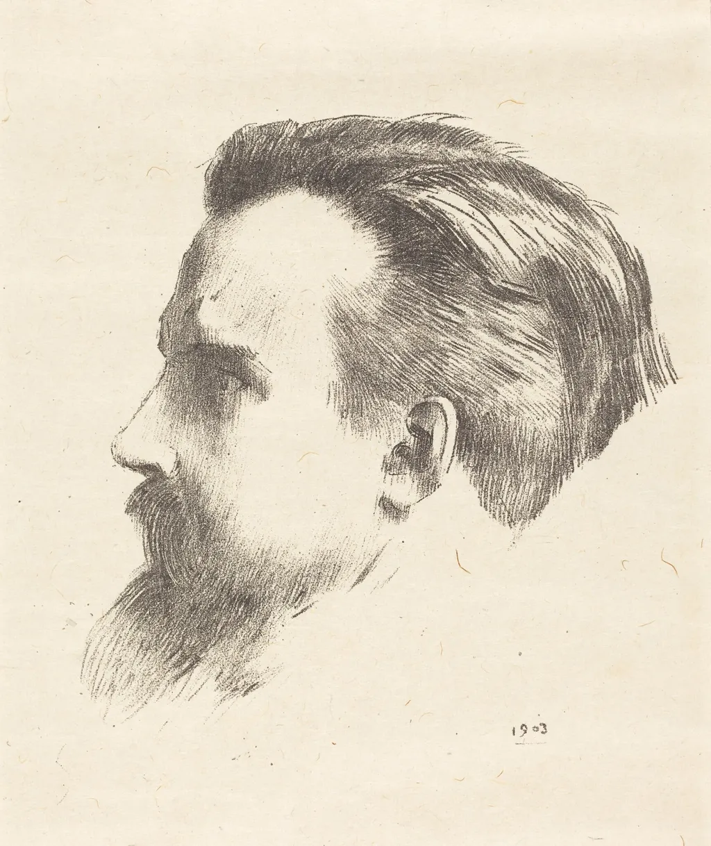 Maurice Denis, by Odilon Redon, ink, 1903