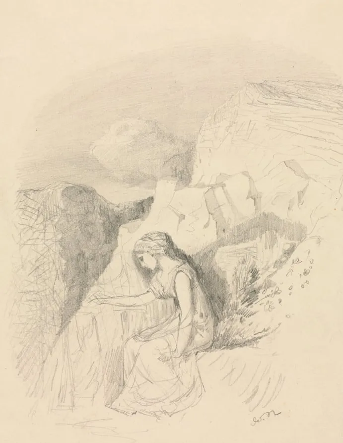 Melancholy, by Odilon Redon, 1868