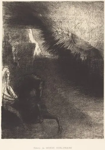 Pélerin du monde sublunaire (Pilgrim of the sublunary world), by Odilon Redon