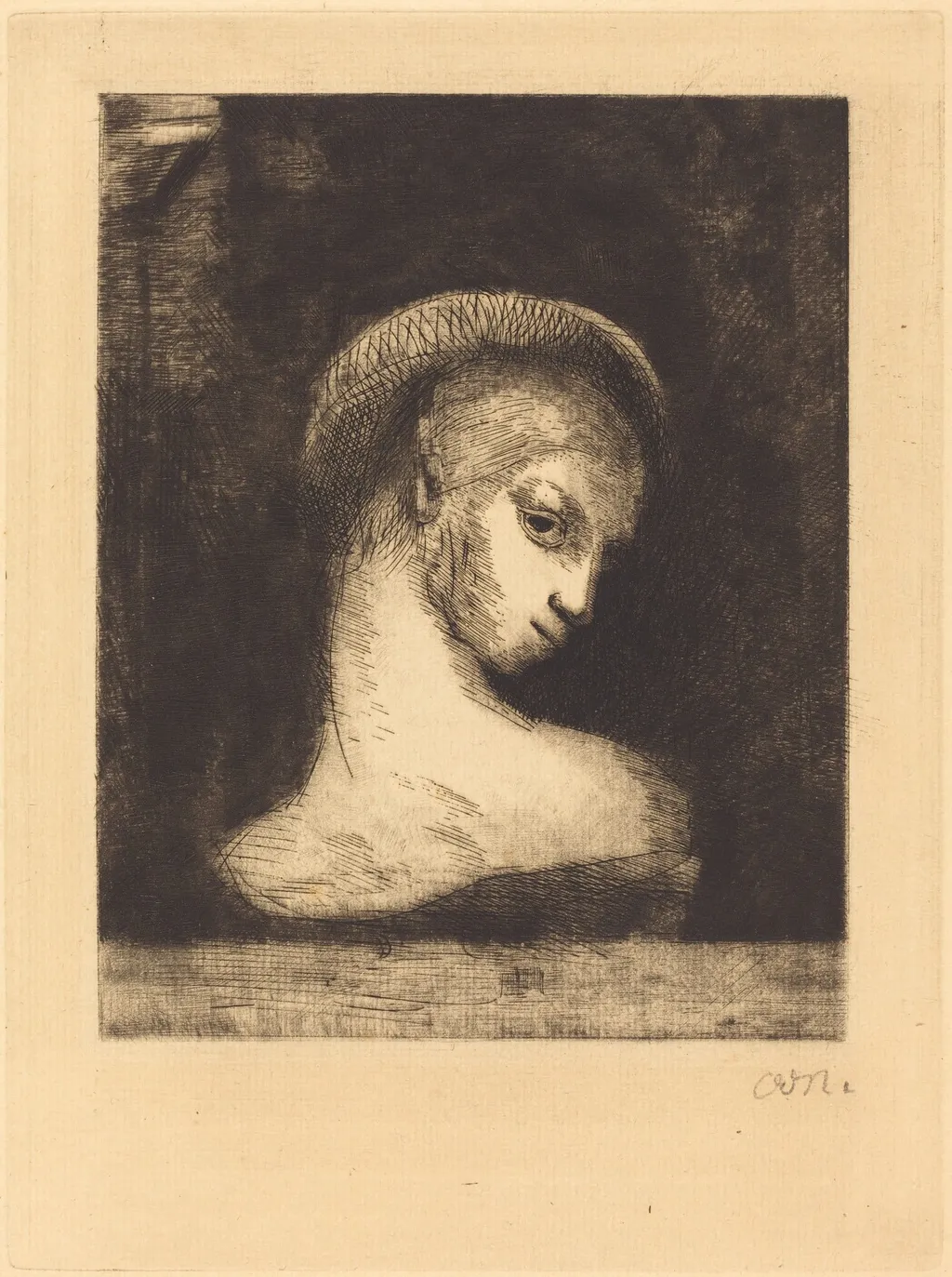 Perversite (Perversity), by Odilon Redon, ink, 1891