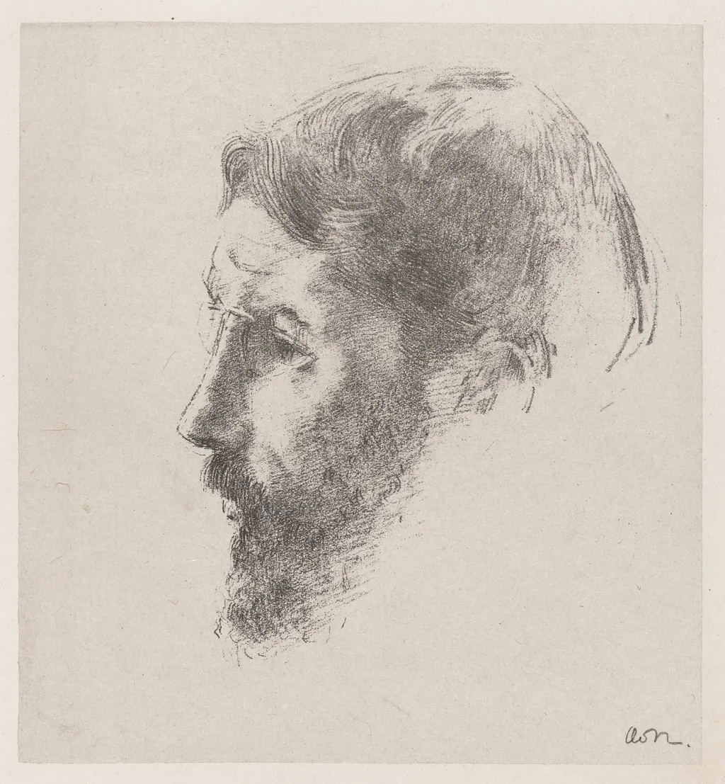 Pierre Bonnard, by Odilon Redon, ink, 1900