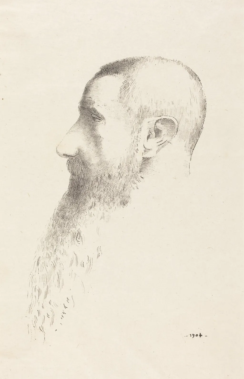 Roger Marx, by Odilon Redon, ink, 1904
