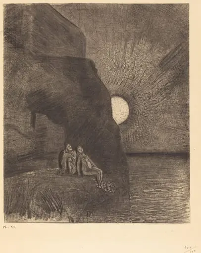 Sans cesse a mes cotes s'agite le demon (Ceaselessly by my side the demon stirs), by Odilon Redon