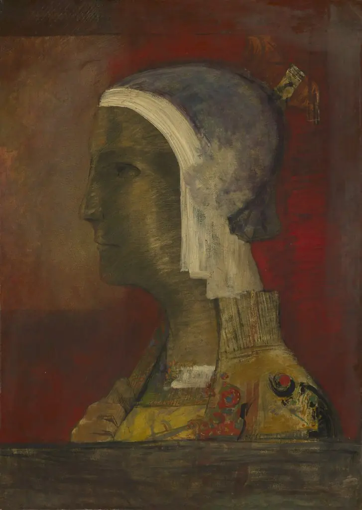 Symbolic Head, by Odilon Redon