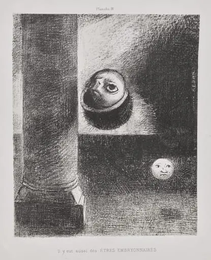 There Were Also Embryonic Beings, by Odilon Redon