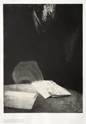 To All Appearances, It Was a Hand of Flesh and Blood Just Like My Own, by Odilon Redon
