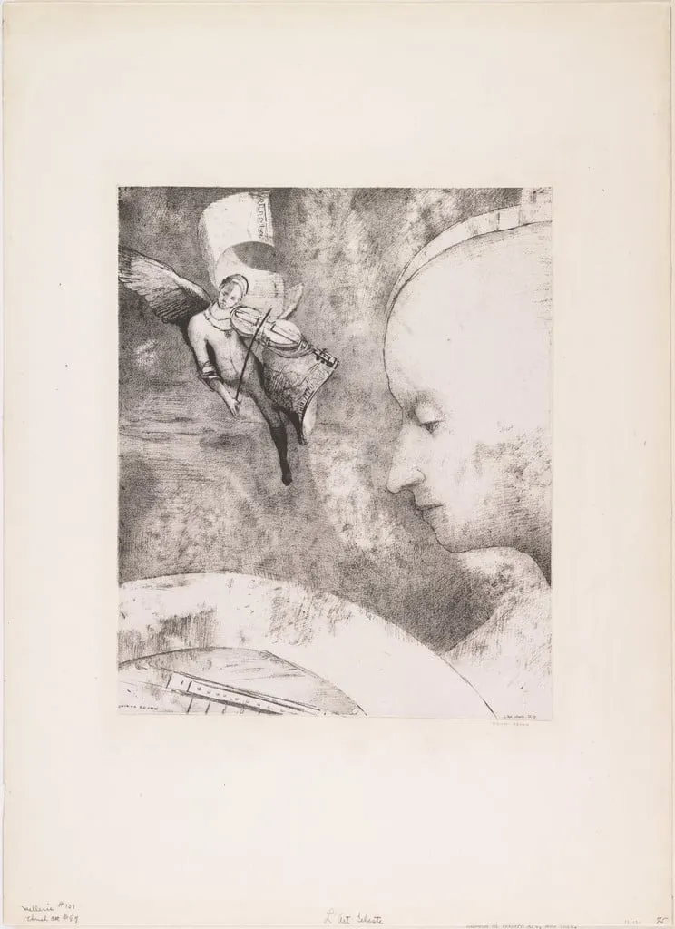 Untitled, by Odilon Redon, ink, 1894