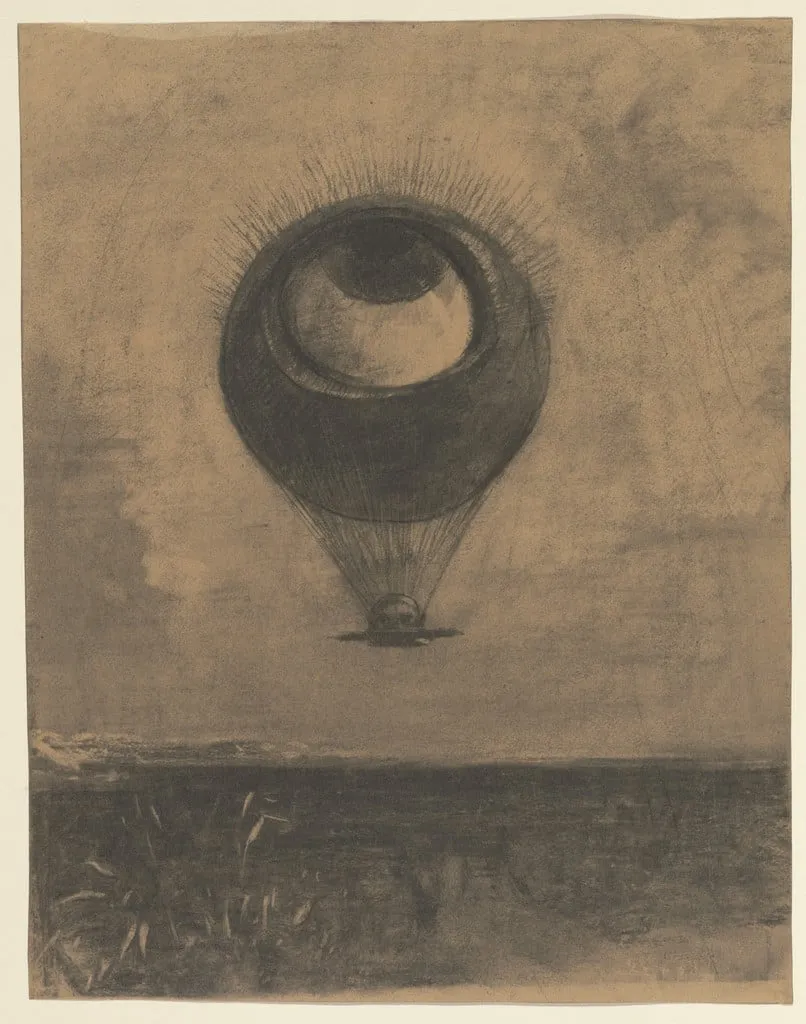 Untitled, by Odilon Redon, charcoal, 1878