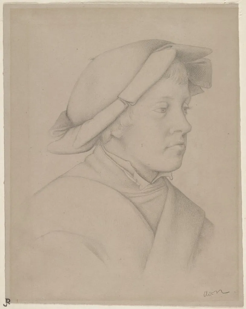 Untitled, by Odilon Redon, graphite, 1866