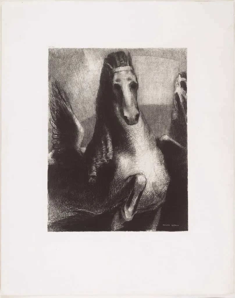 Untitled, by Odilon Redon, ink, 1893