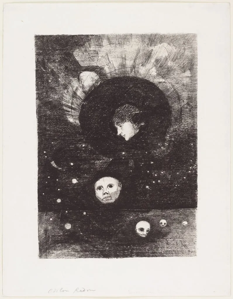 Untitled, by Odilon Redon, ink, 1879