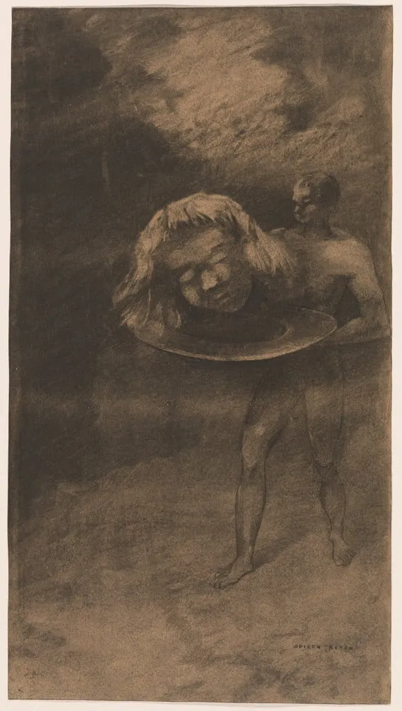 Untitled, by Odilon Redon, charcoal, 1873