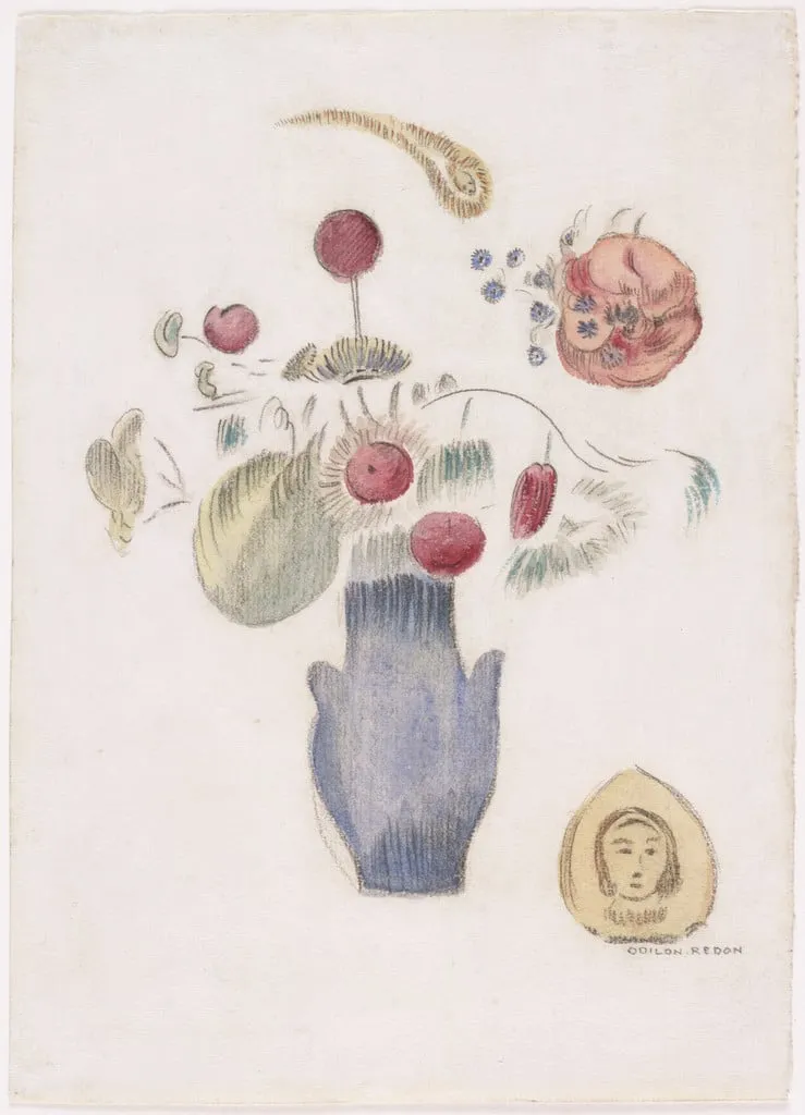 Untitled, by Odilon Redon, watercolor, 1900