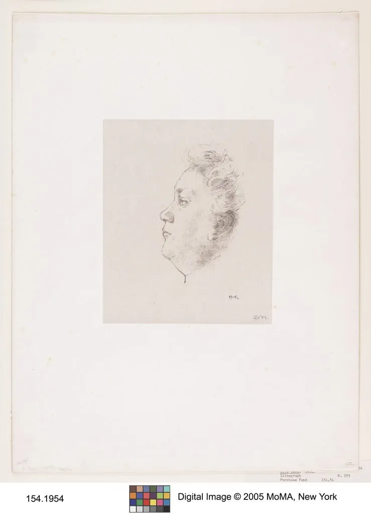 Untitled, by Odilon Redon, ink, 1904