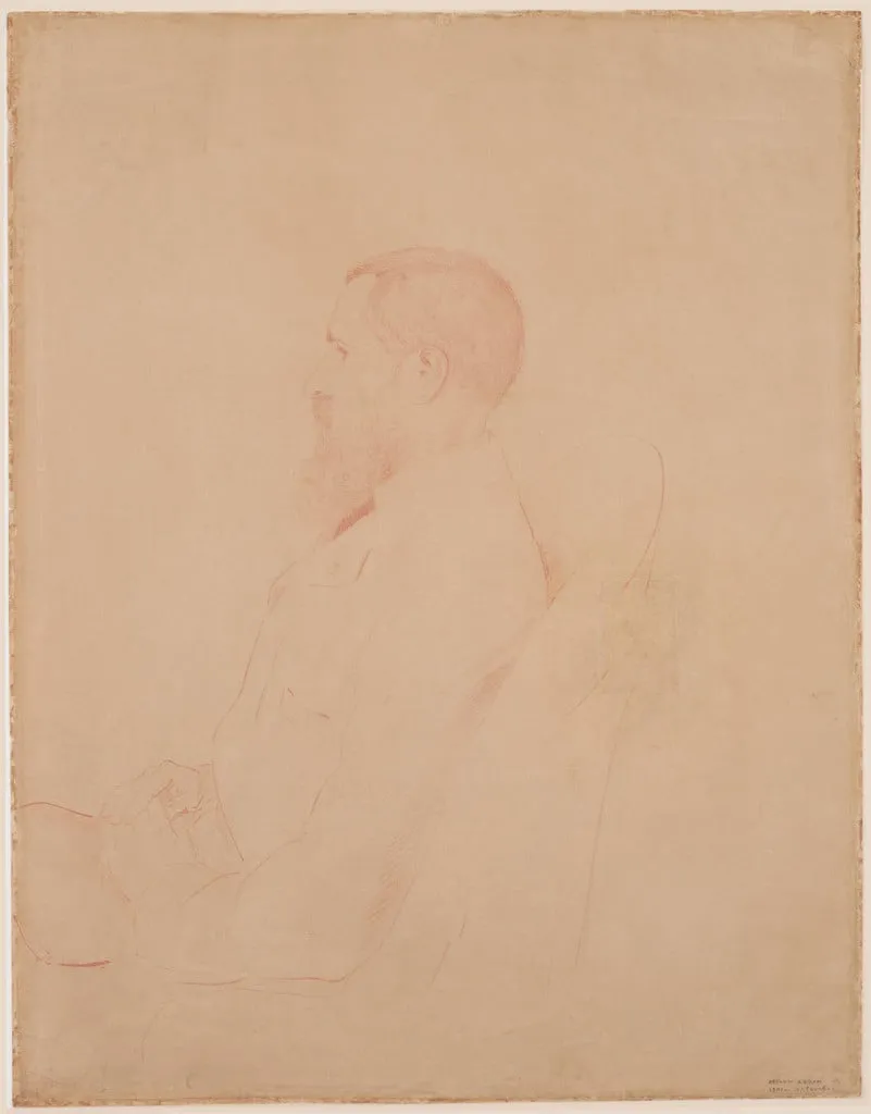 Untitled, by Odilon Redon, crayon, 1901