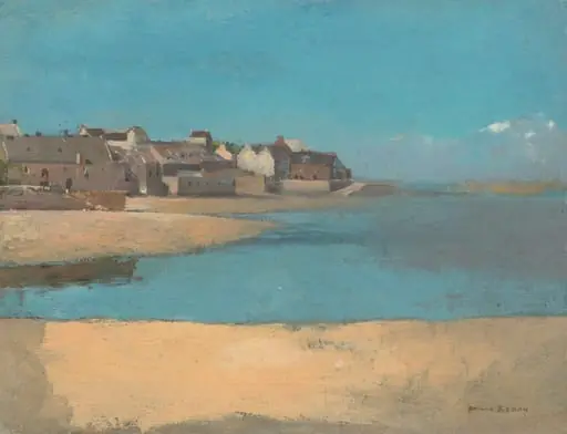 Village by the Sea in Brittany, by Odilon Redon