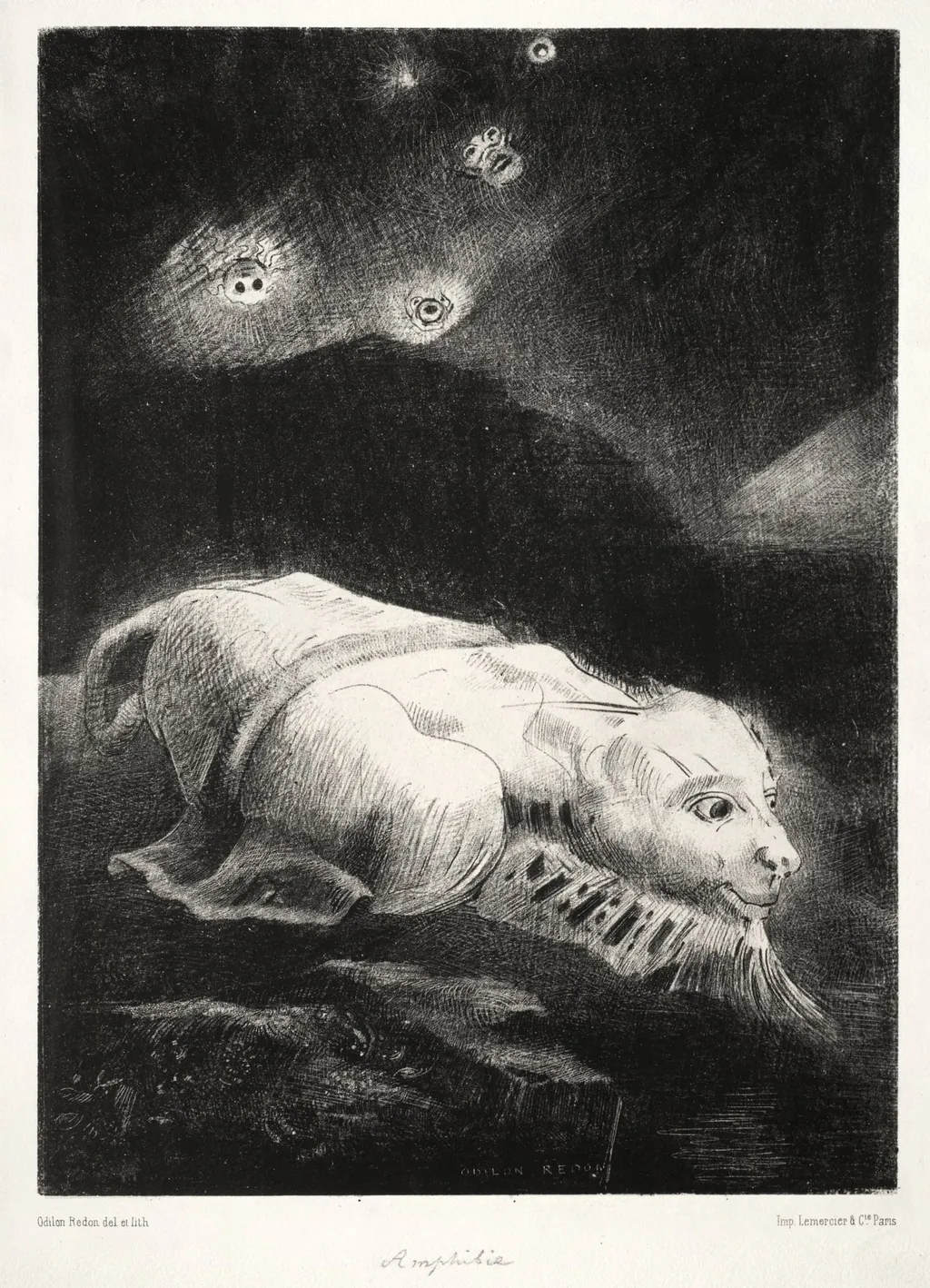 When Life Was Awakening in the Depths of Obscure Matter, by Odilon Redon, 1883
