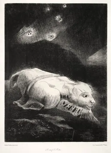 When Life Was Awakening in the Depths of Obscure Matter, by Odilon Redon