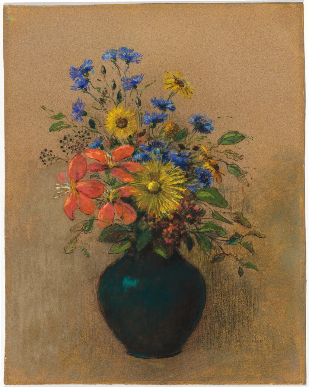 Wildflowers, by Odilon Redon, pastel, 1905