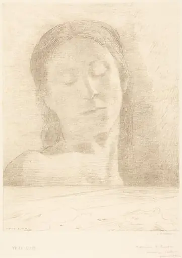 Yeux Clos (Closed Eyes), by Odilon Redon