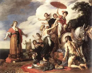 Odysseus and Nausicaa, by Pieter Lastman