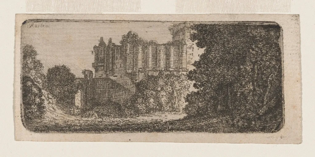 Roslin Castle III, by of Eldin, John Clerk, ink, 1772