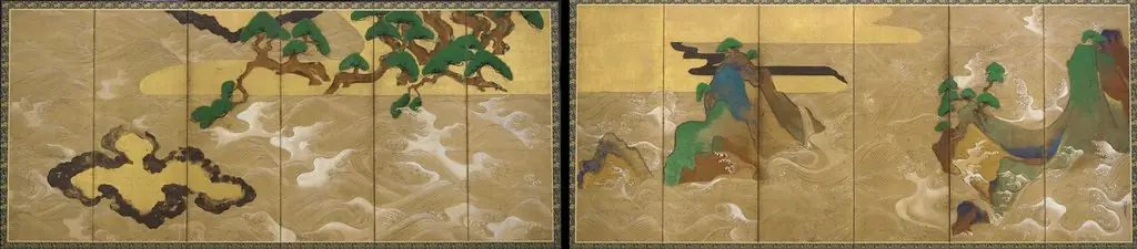 Waves at Matsushima, by Ogata Kōrin